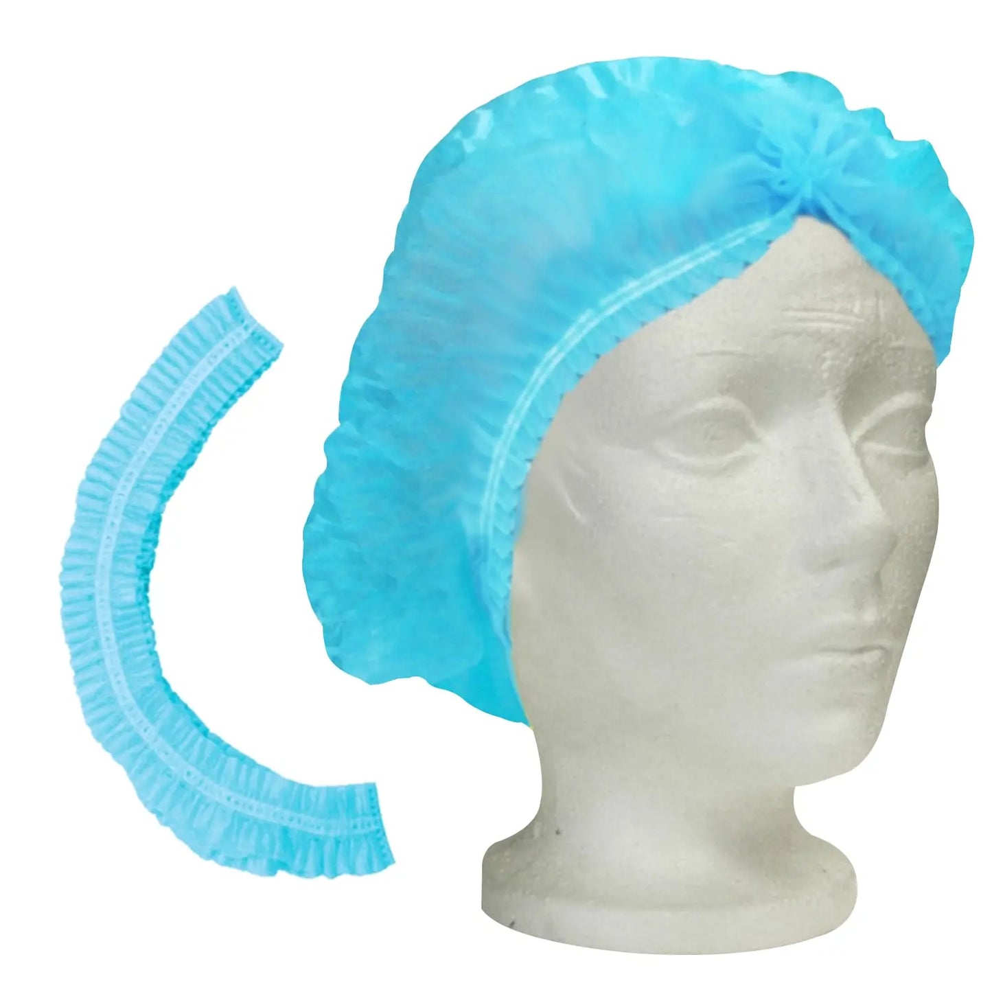 Ronco Cova-Cap 21" Pleated Bouffant-Style Latex-Free Caps, Blue, Pack of 250