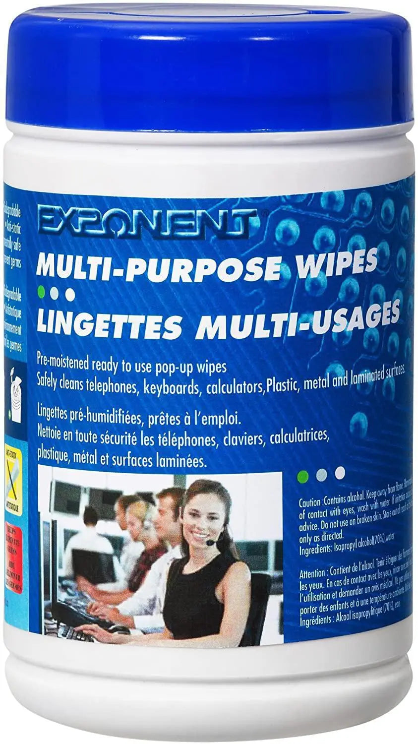 Exponent Microport Multi-Purpose Cleaning Wipes, Pack of 100 Wipes