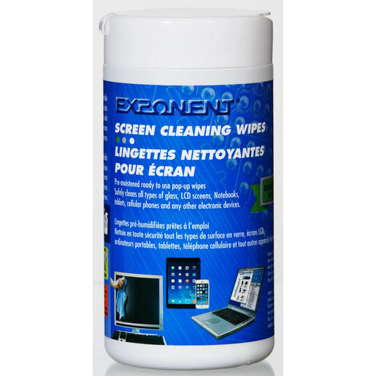 Exponent Microport Screen Cleaning Wipes, Pack of 100 Wipes