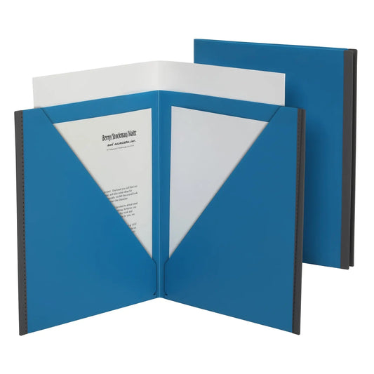 Pendaflex 3-Pocket Premium Poly Folder, Blue/Grey, Letter Size