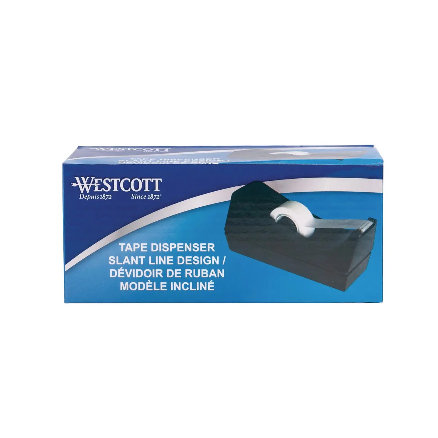 Westcott Slant Line Design Desk Tape Dispenser, Black