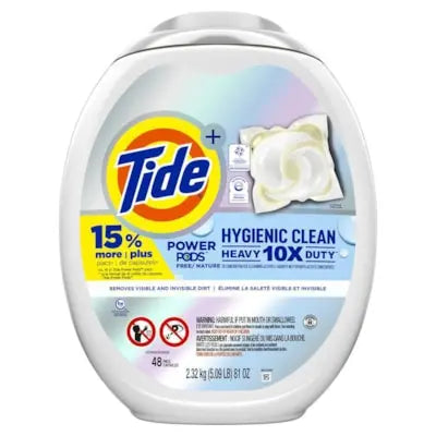 Tide Hygienic Clean Heavy Duty PODS Detergent, Free & Gentle, Pack of 48