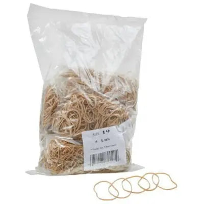 Dixon® Star #19 Rubber Bands, 1/16" x 3-1/2", 5 lb Bag