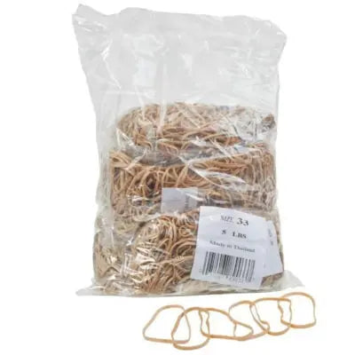 Dixon® Star #33 Rubber Bands, 1/8" x 3-1/2", 5 lb Bag