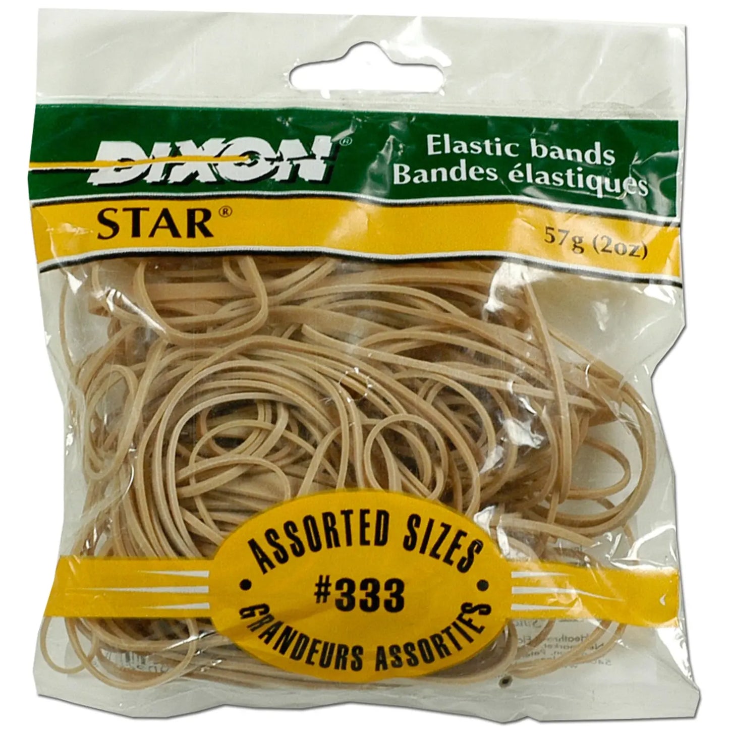 Dixon Star Radial Rubber Bands, Size #333/Assorted, 2-Oz