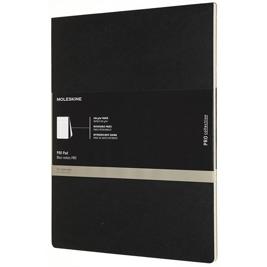 Moleskine Pro Softcover NotePad, Black, 8 1/2" x 11"