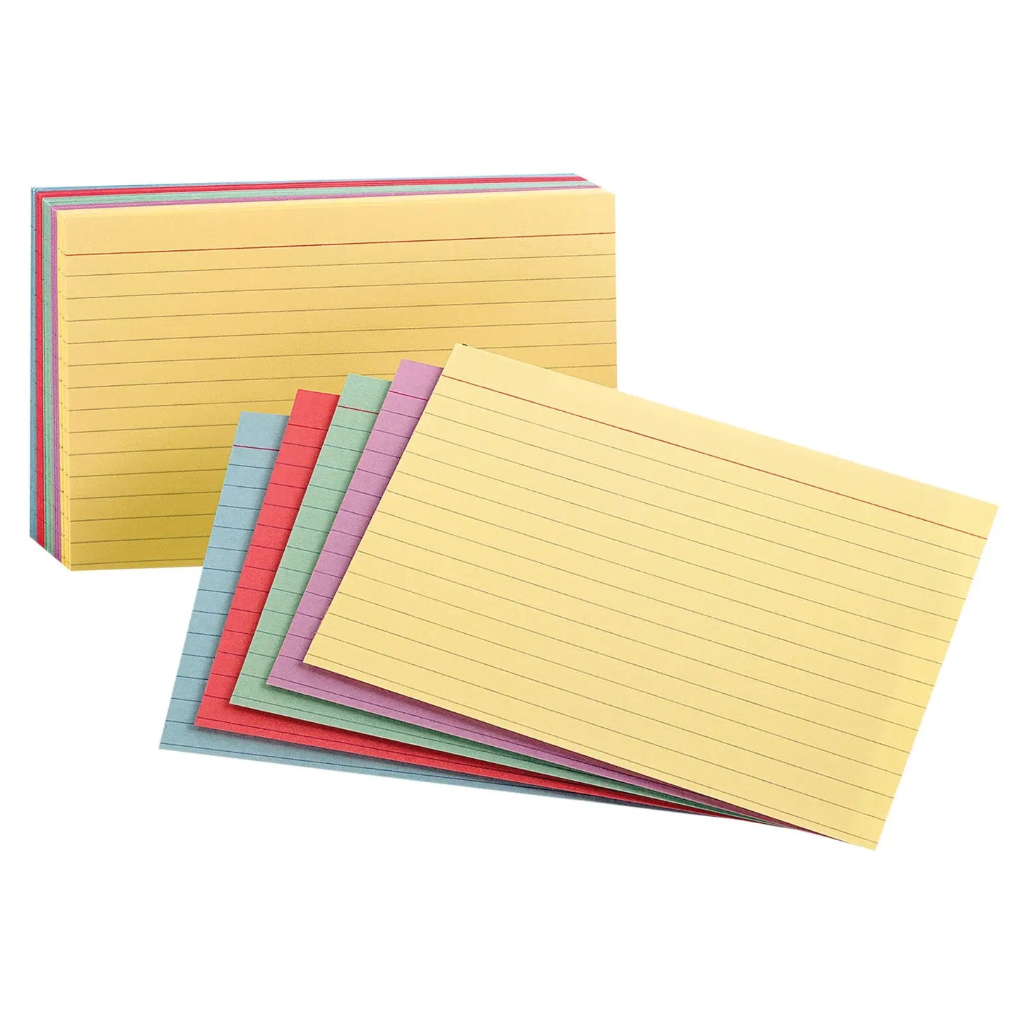 Oxford Printable Ruled Index Cards, Assorted Colours, 3" x 5", 100/PK