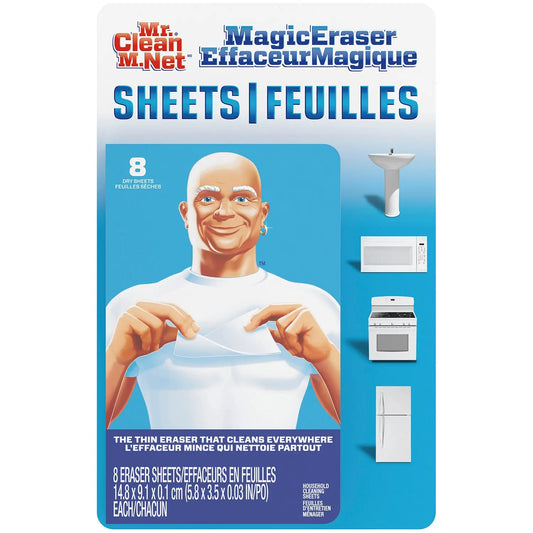 Mr. Clean Magic Eraser Sheets, 8 Sheets per Pack