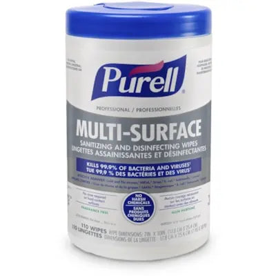 Purell Professional Multi-Surface Sanitizing and Disinfecting Wipes, 110 Wipes