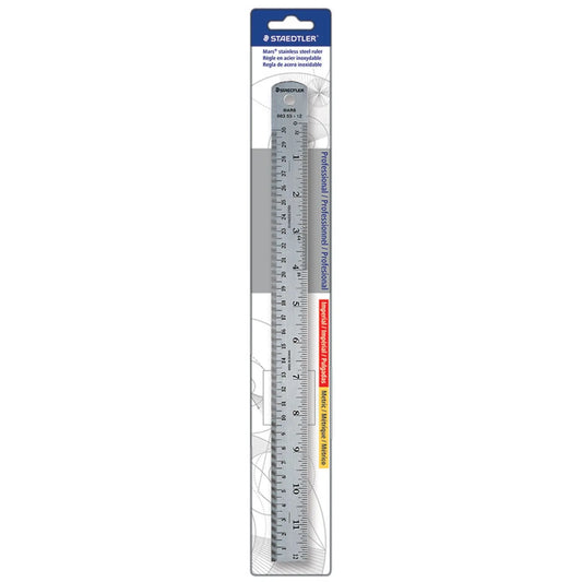 Staedtler Stainless-Steel Ruler, 12"