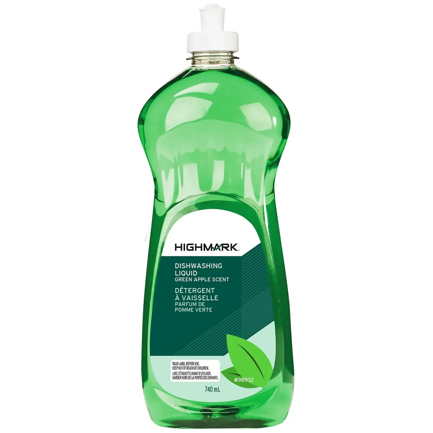 Highmark Liquid Dish Soap, Green Apple Scent, 740 mL