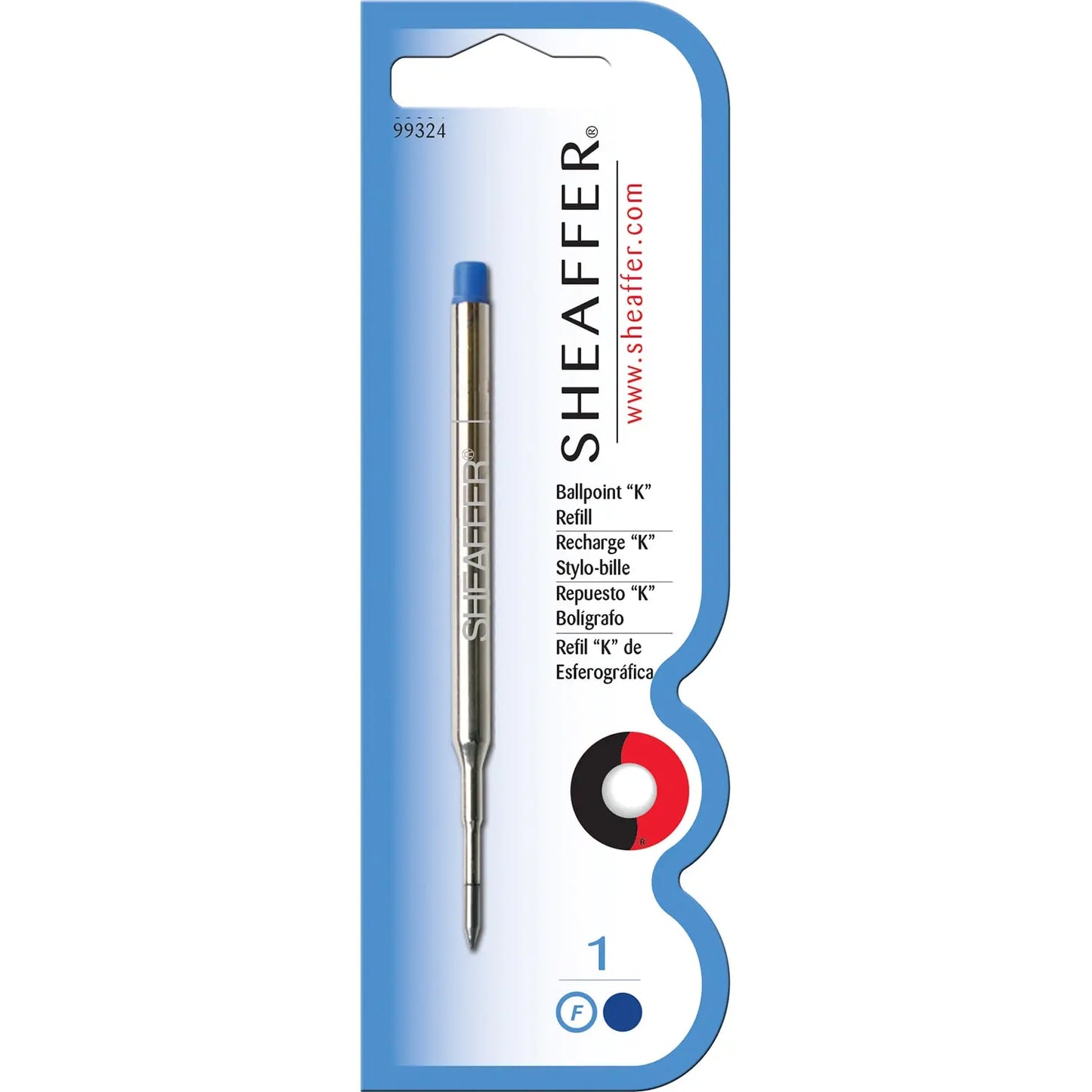 Sheaffer Ballpoint Blue Pen Refill, Tip Size: Fine