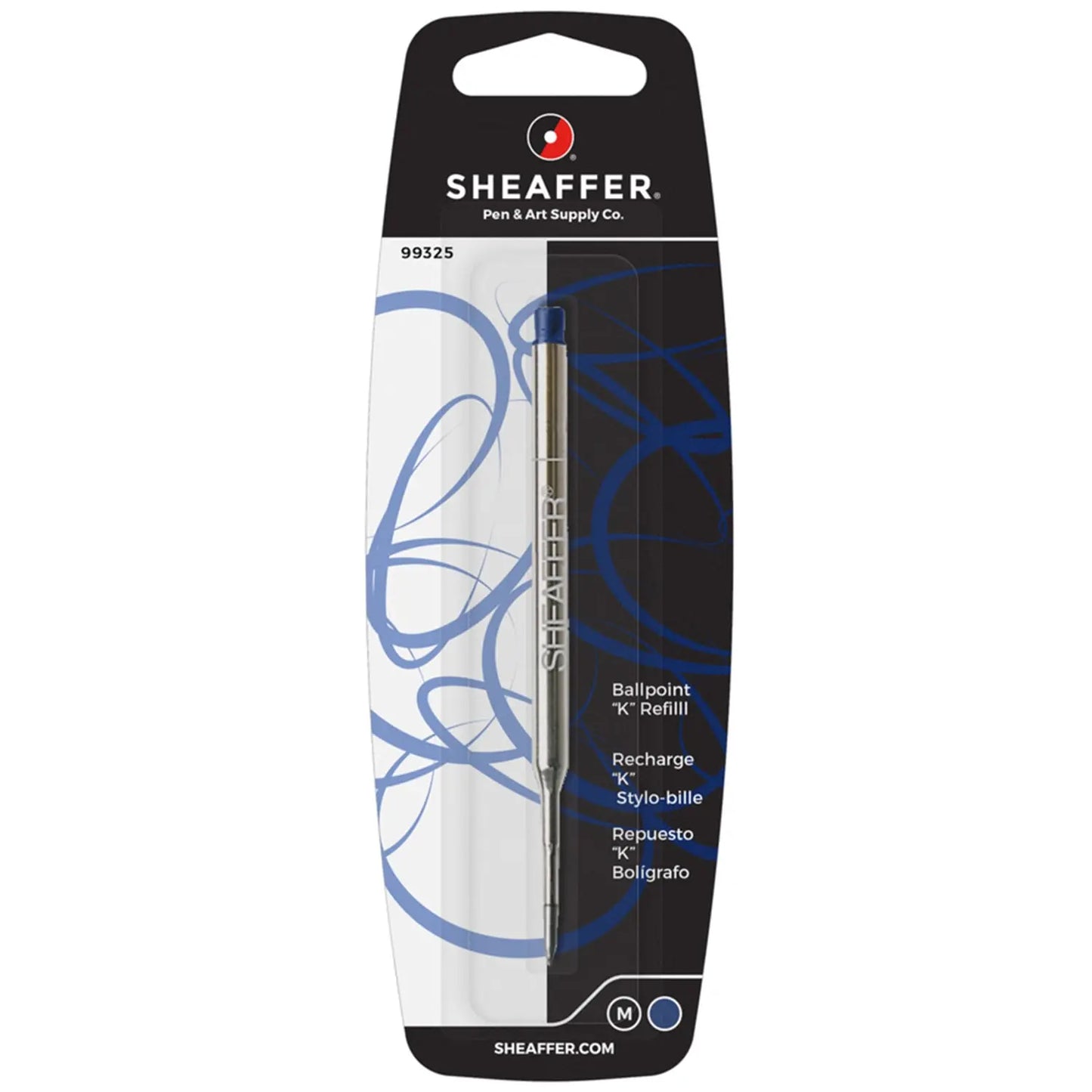 Sheaffer Ballpoint Blue Pen Refill, Tip Size: Medium