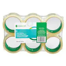 Grand & Toy Premium Packaging Tape, Clear, 48 mm x 50 m, 6/PK