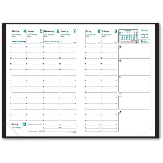 Quo Vadis 12-Month Weekly Business Planner, Freeport Assorted Colours, 4" x 6", January-December, Bilingual