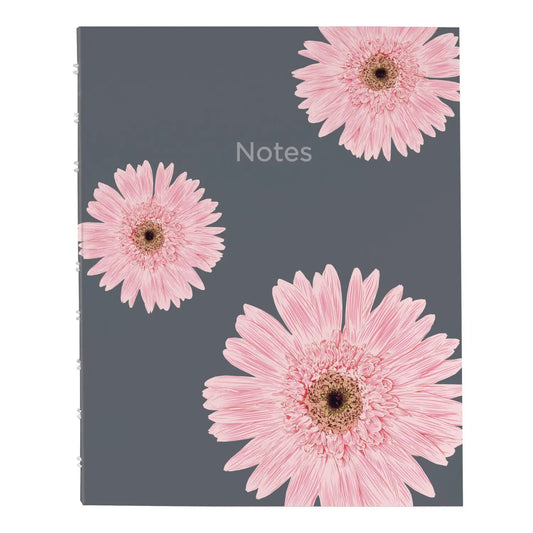 Blueline NotePro Pink Daisy Notebook, 9-1/4" x 7-1/4, 150 Pages