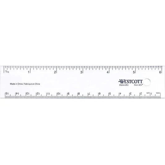 RULER PLSTC FLEX, 6"/15cm