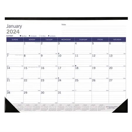 Blueline Monthly Desk Pad Calendar - 17" x 22" - English