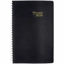 Blueline Essential 12-Months Daily Appointment Planner, Black, 8'' x 5'', January-December, English