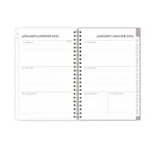 Blueline Essential 12-Month Weekly Appointment Planner, January-December, Blue, 8" x 5", Bilingual