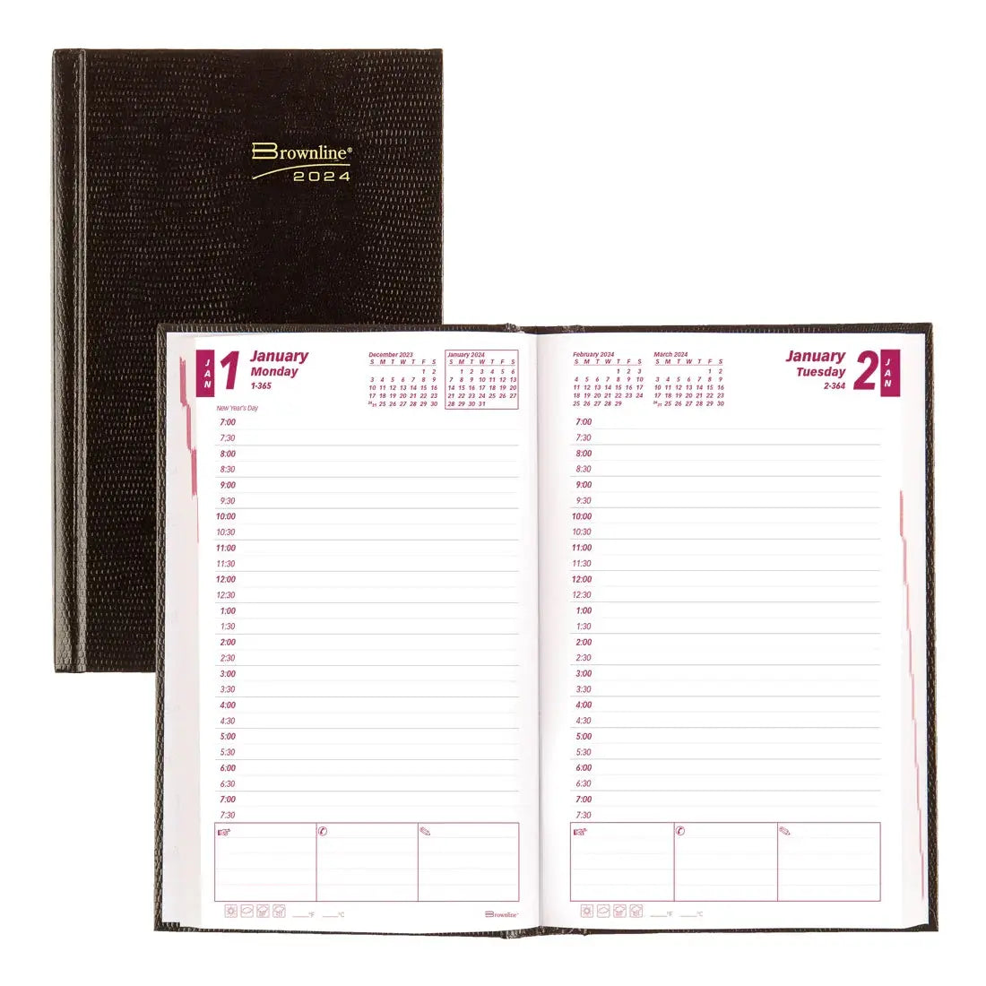 Brownline Daily Planner - 12 Months - 5" x 8"