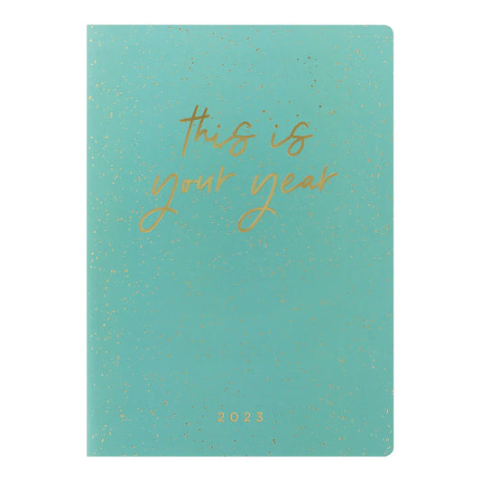 Letts Inspire Weekly/Monthly Planner, Green, 8-1/4'' x 5-7/8'', Multilingual, January-December