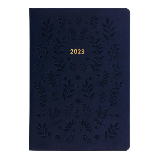 Letts Woodland Weekly Planner, Navy, 8-1/4" x 5-7/8", January-December, Multilingual