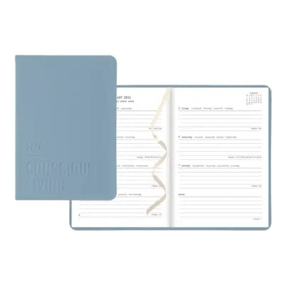 Letts Conscious 12-Month Weekly/Monthly Planner, Ocean, 8-1/4'' x 5-7/8'', January-December, Multilingual