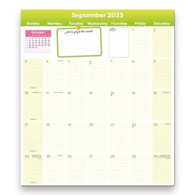 Blueline Fridgeplanner Monthly Magnet Calendar, 16-Month September-December, 14'' x 13 1/2'', English