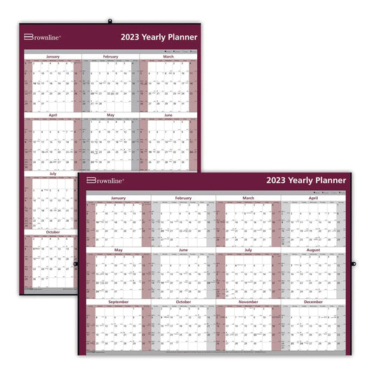 Brownline Oversized 12-Month 2-Sided Wall Calendar, 32'' x 48'', January-December, English