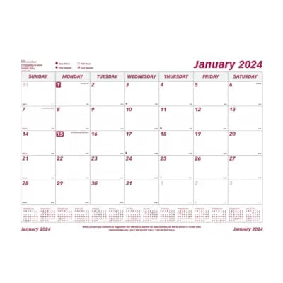 Brownline 12-Month Monthly Desk Pad Calendar Refill Sheets, 18-3/8'' x 23-1/2'', January-December, English