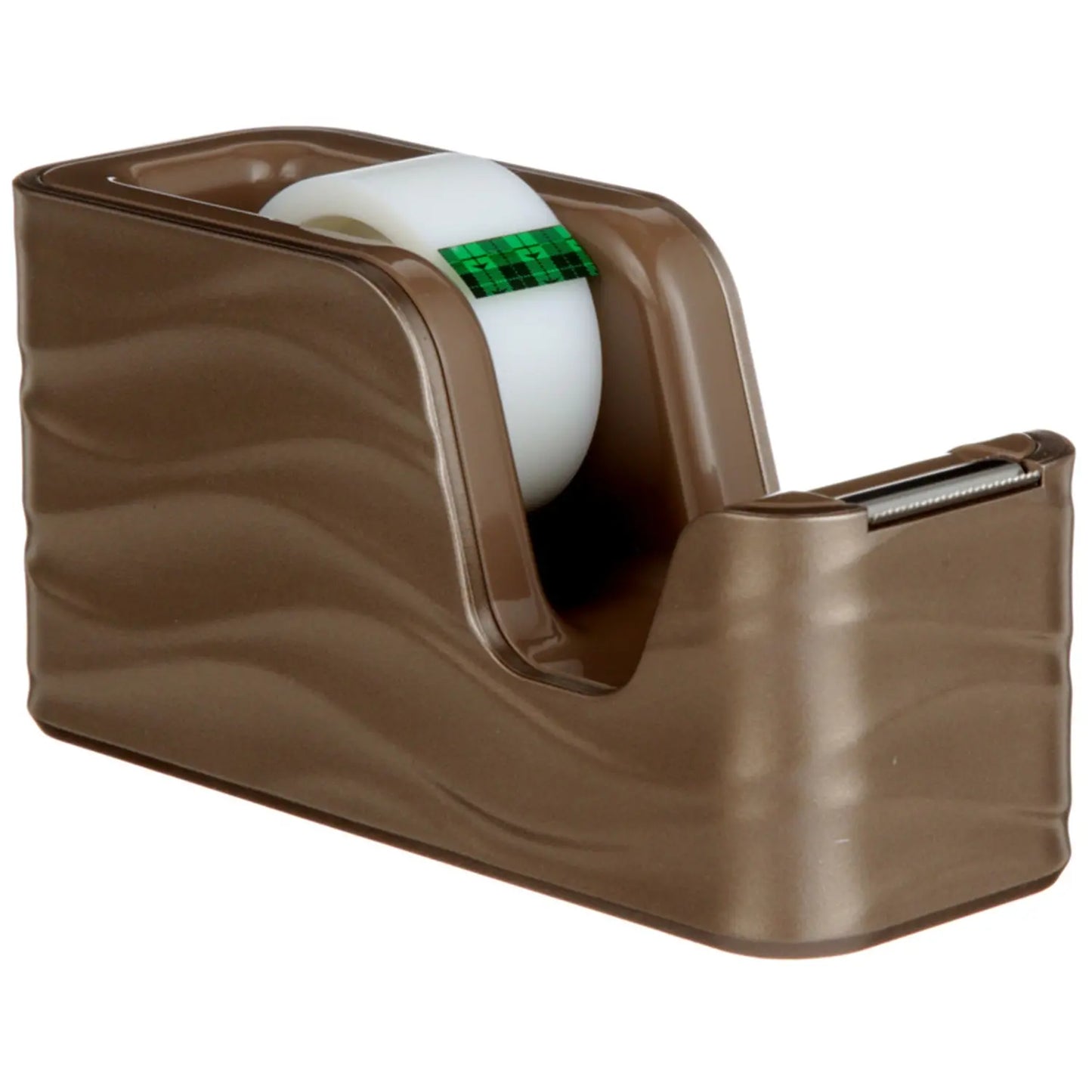 Scotch Wave Desktop Tape Dispenser, Bronze