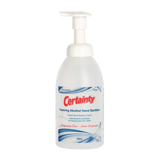 Certainty Foaming Hand Sanitizer, 70% Alcohol Content, 550 mL Pump Bottle