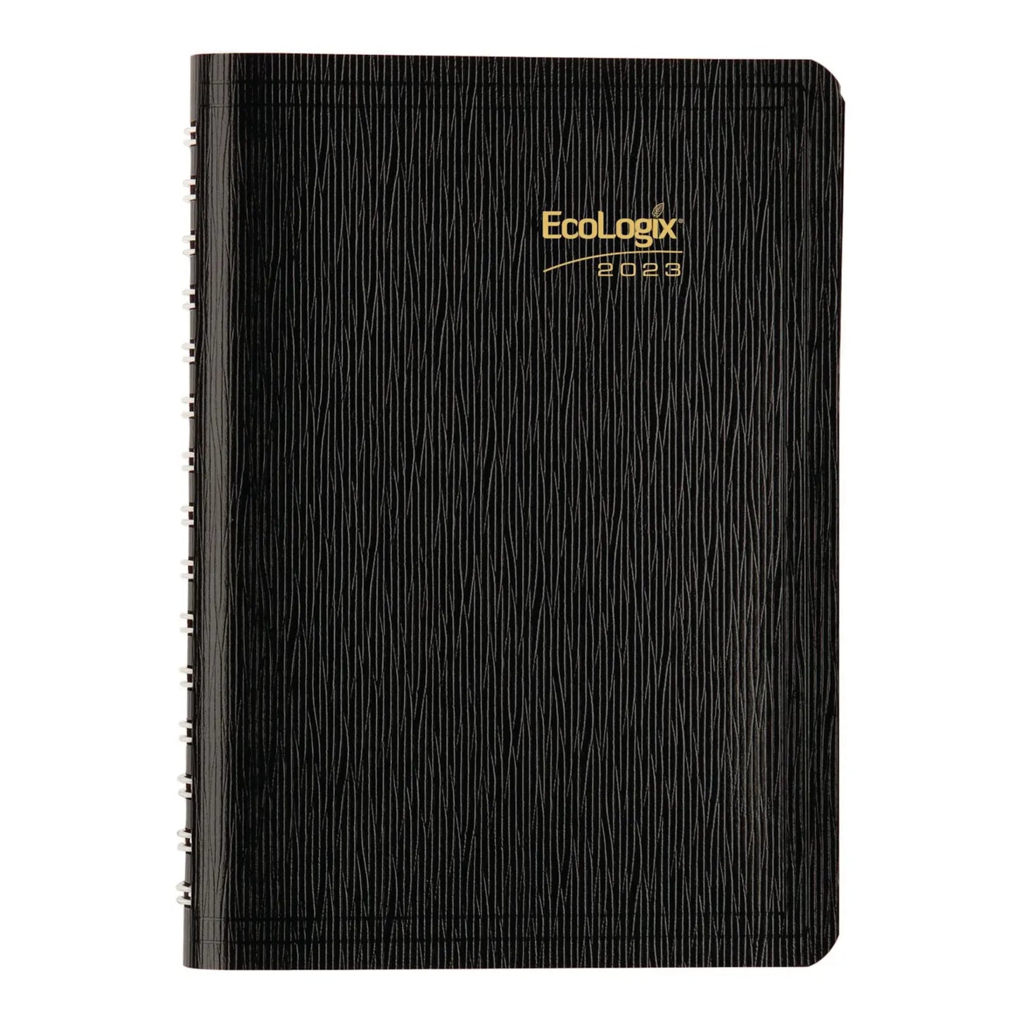 Blueline EcoLogix 12-Month Daily Planner, Black, 8'' x 5'', January - December, Bilingual