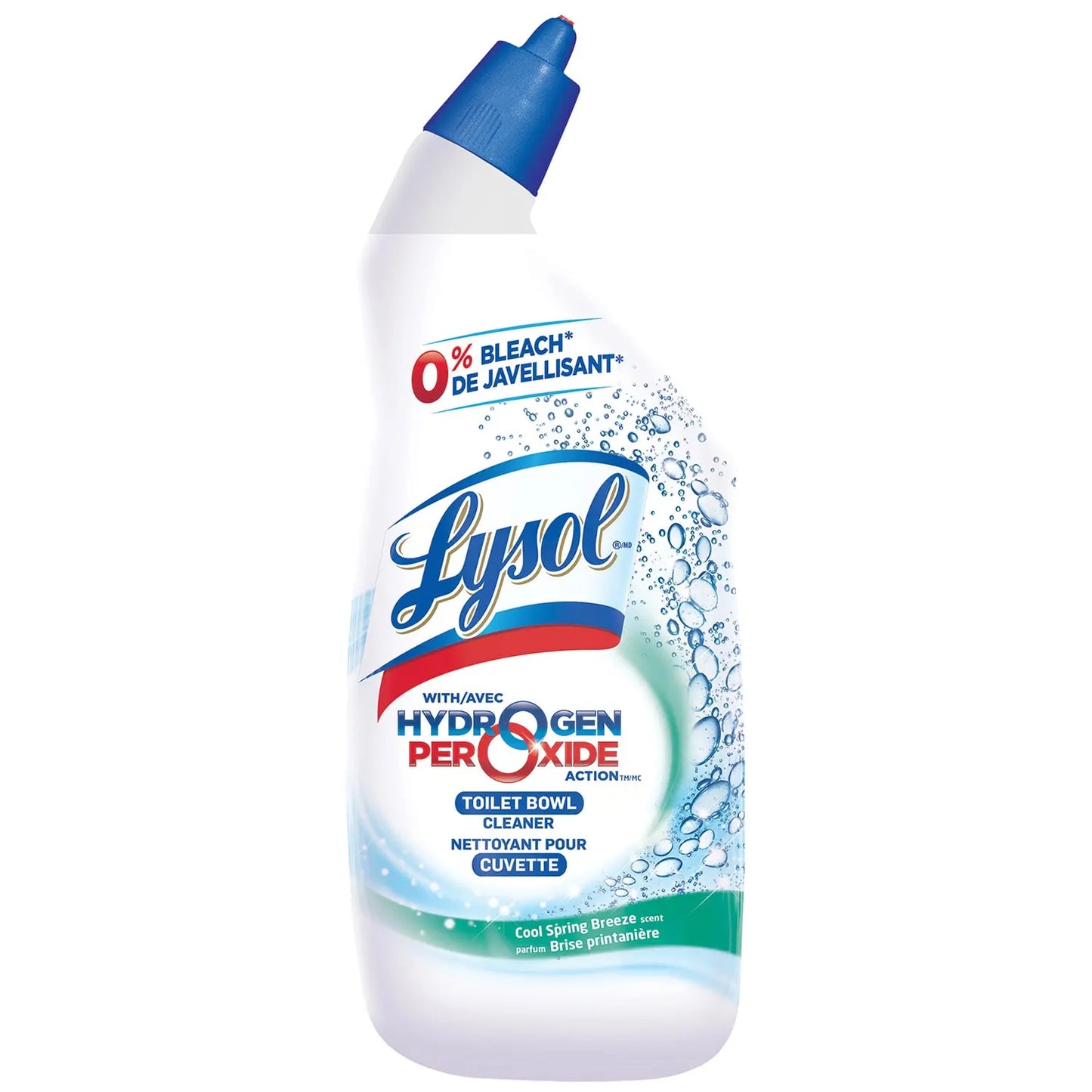 Lysol Hydrogen Peroxide Toilet Bowl Cleaner, Cool Spring Breeze Scent, 710 mL