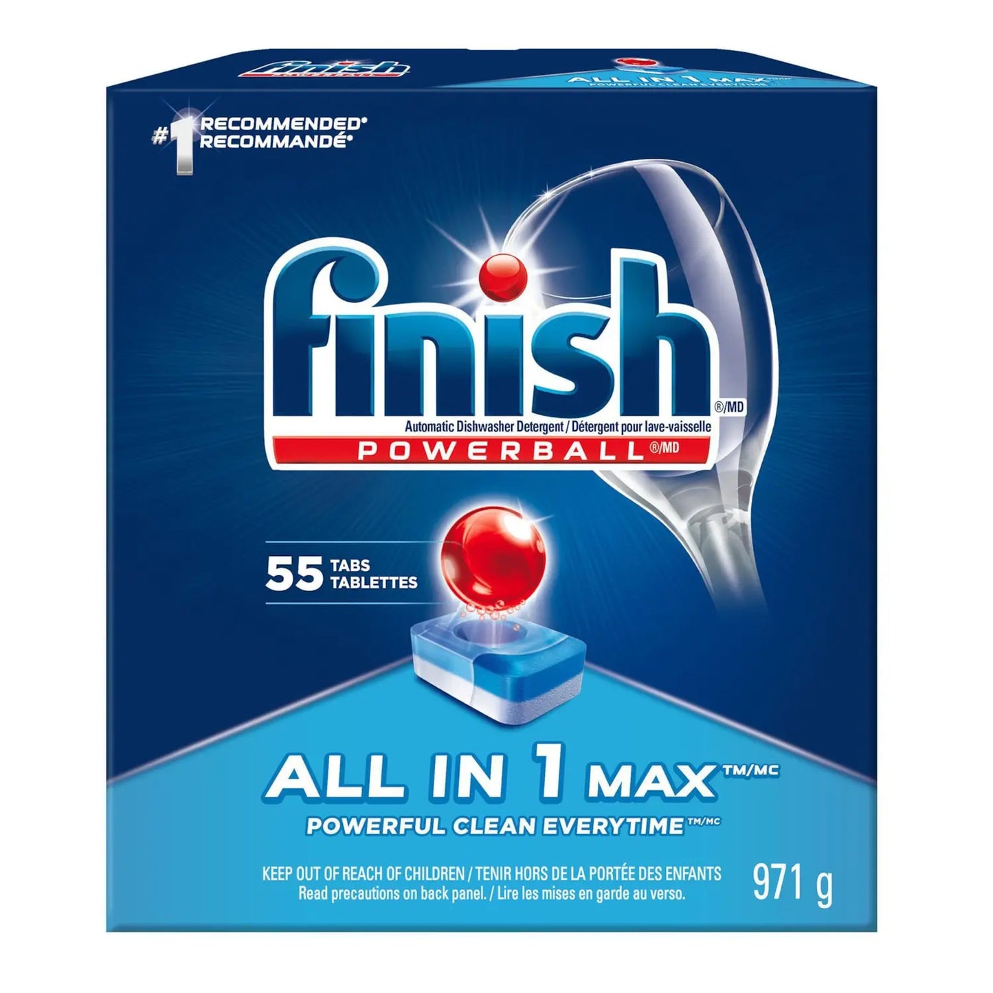 Finish® All-In-1 Max Auto Dishwashing Detergent Tabs, 55 Tabs