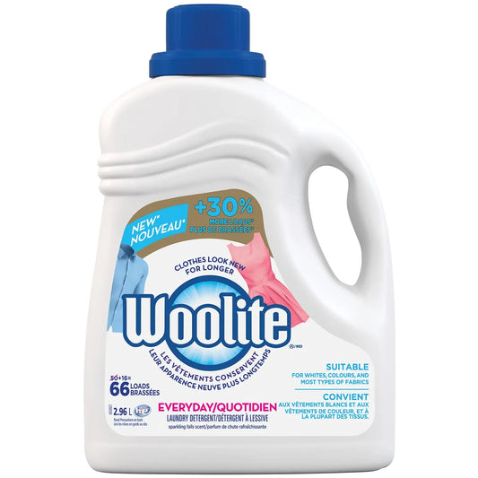 Woolite Everyday Laundry Detergent, Sparkling Falls Scent, 2.96 L