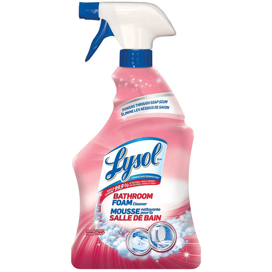 Lysol Bathroom Foam Disinfectant and Cleaner, Summer Fresh, 950 mL Spray Bottle