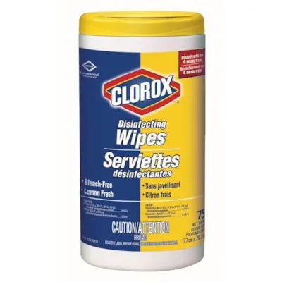 Clorox Disinfecting Wipes, Lemon Scent, Pack of 75