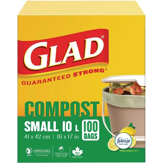 GLAD COMPOSTBL ORGNC 10L,100bx