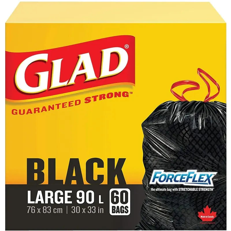 GLAD BLACK FORCE FLEX 90L,60bx