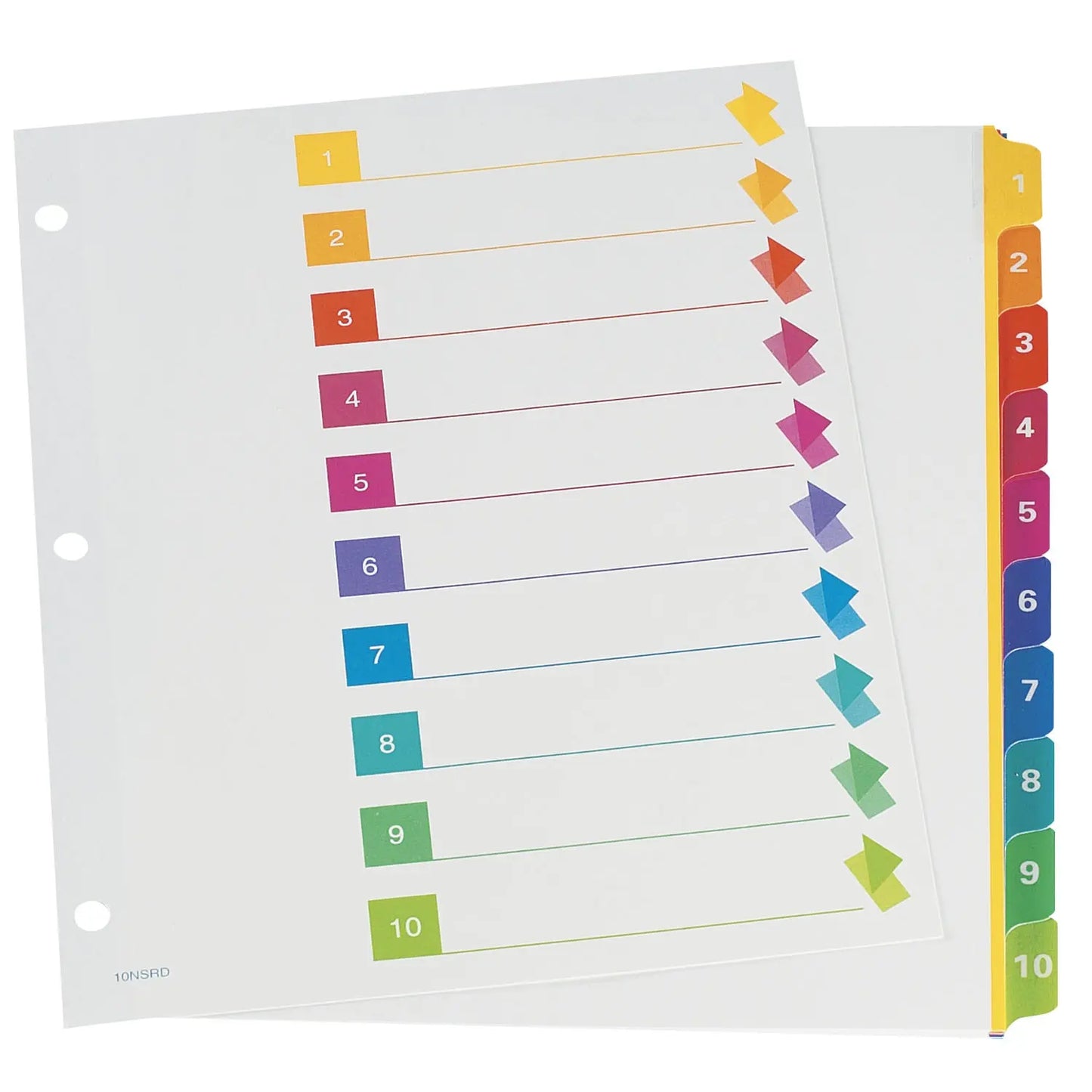 Oxford Colour-Coded Numbered Tab Dividers