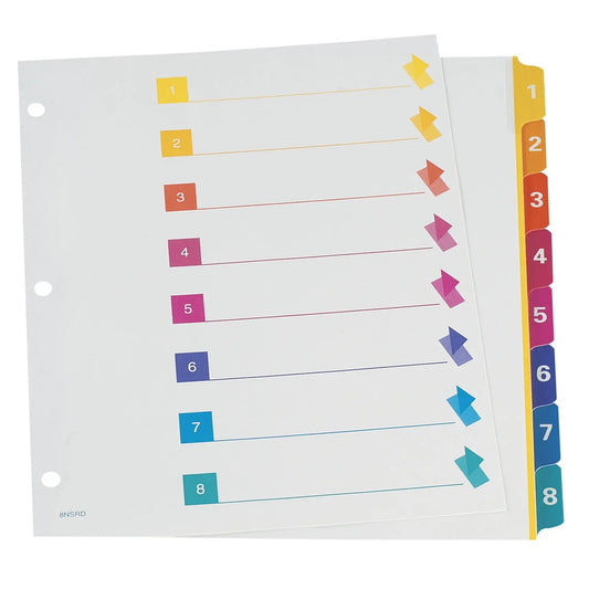 Oxford Colour-Coded Numbered Tab Dividers