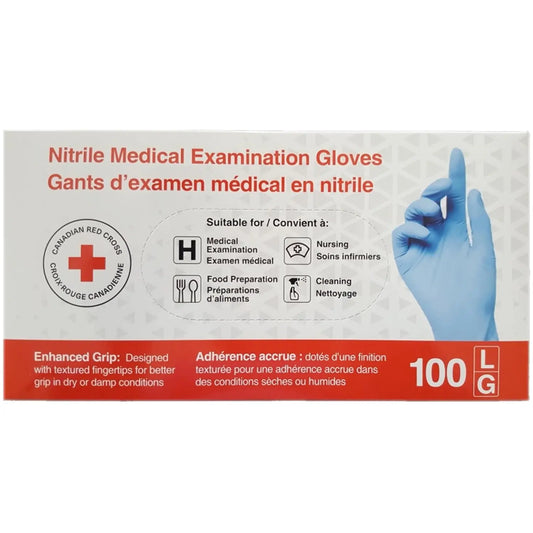 RED CROSS NITRILE GLOVE LRG