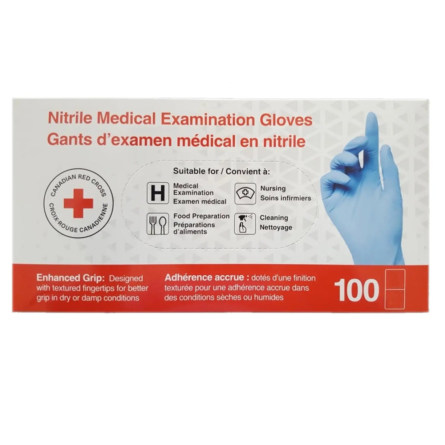 RED CROSS NITRILE GLOVE MED