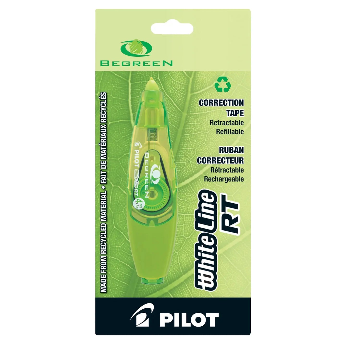 Pilot Begreen Retractable and Refillable White Line RT Correction Tape