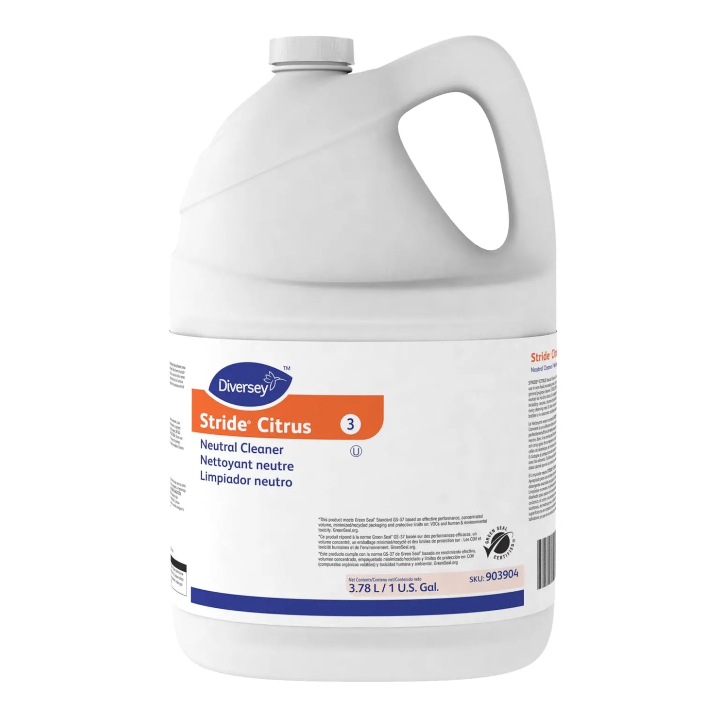 Diversey Stride Citrus Neutral Cleaner, 3.78 L