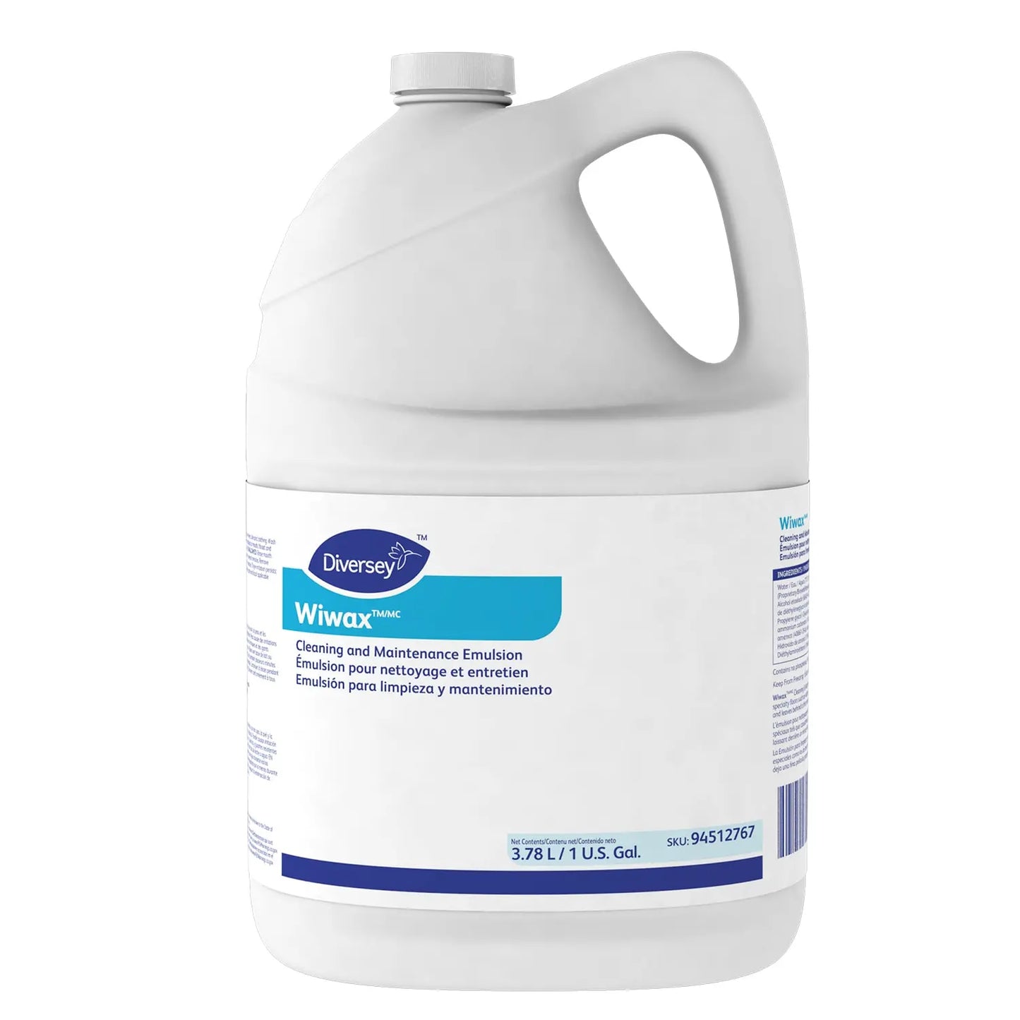 Diversey Wiwax Cleaning and Maintenance Emulsion, 3.78 L