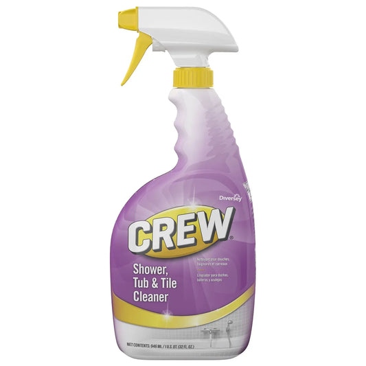 Diversey Crew Shower, Tub and Tile Cleaner, RTU Spray Bottle, 946 mL