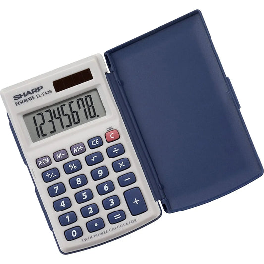 Sharp 8-Digit Twin Powered Handheld Calculator